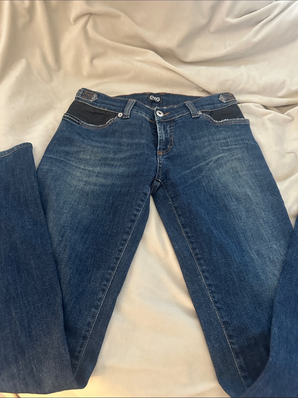 D&G Women's Skinny Jeans in Deep Indigo Blue, authentic